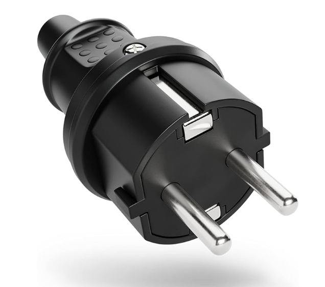 Imagen de CLAVIJA ENCHUFE MACHO NEGRO